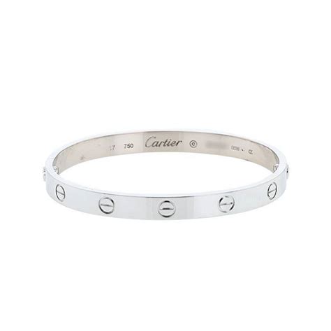 bracciale cartier love argento|cartier love oro bianco.